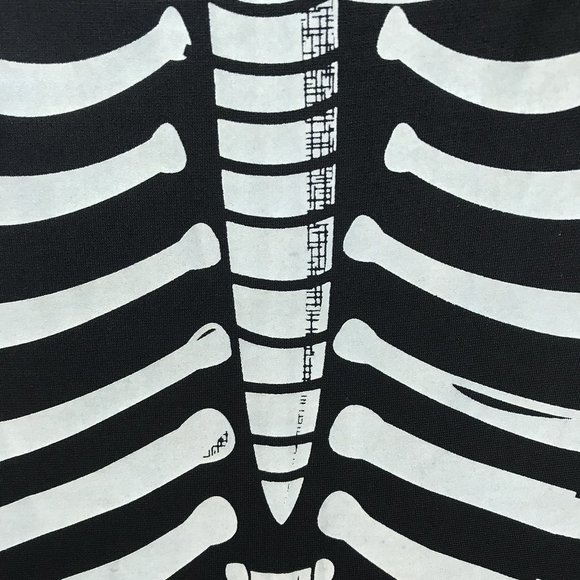 Unique Vintage Black Skeleton Bones Graves Swing D - Picture 6 of 7